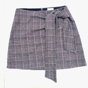 Aritzia wool front tie skirt